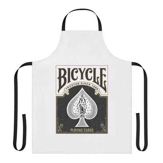 Bicycle-Inspired Playing Card Apron with Bicycle Rider Back Design