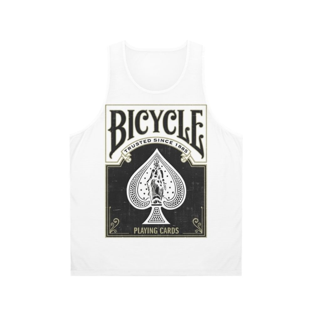 Unisex bicycle playing cards tank top