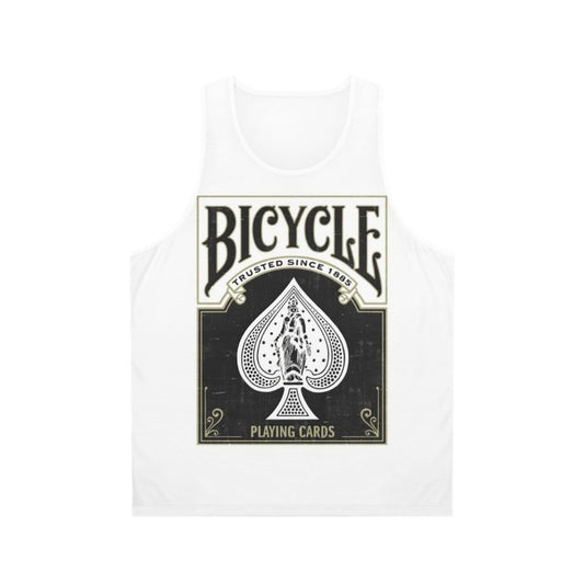 Unisex bicycle playing cards tank top
