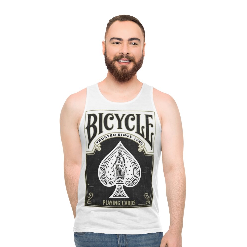 Unisex bicycle playing cards tank top