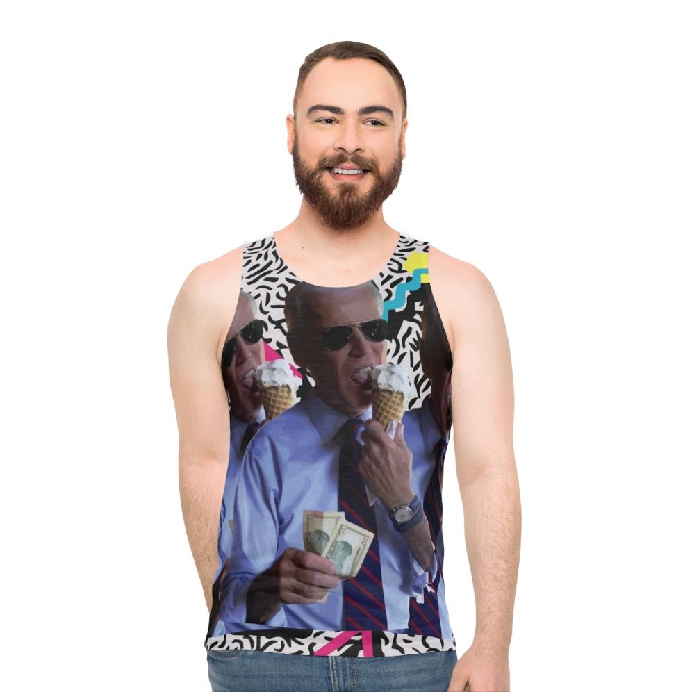 Biden Vaporwave 90s Aesthetic Unisex Tank Top