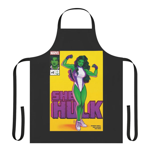 Big Green Hero Costume Apron - Superhero-inspired apron for cosplay and kitchen fun