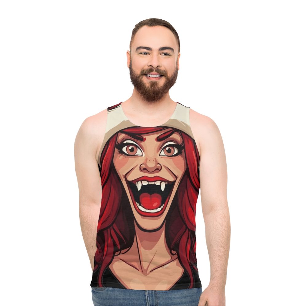 Big Mouth Hormone Monster Santa Unisex Tank Top