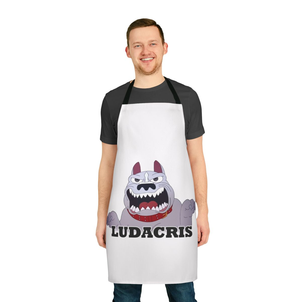 Big Mouth inspired apron featuring Ludacris and Pitbull characters
