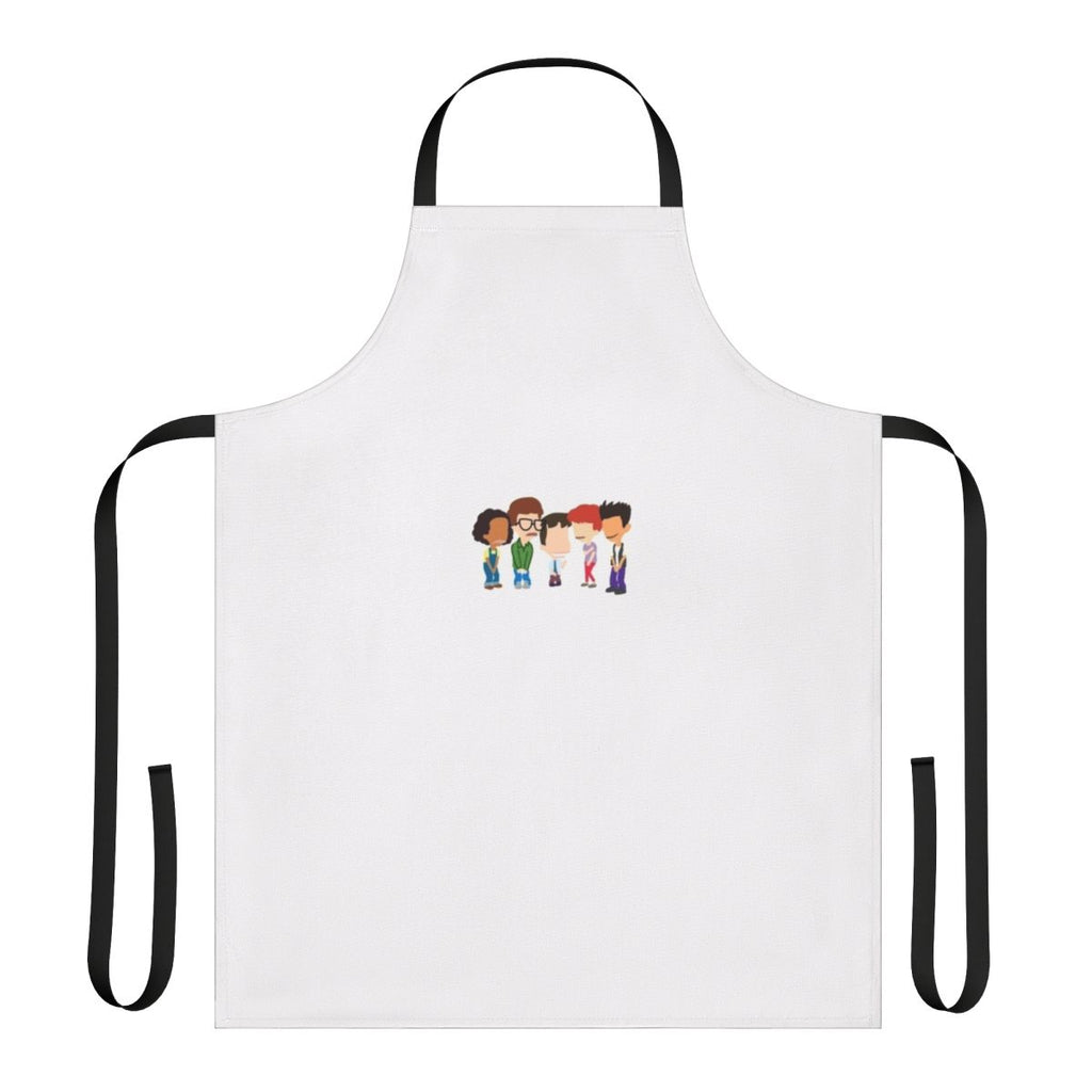 Big Mouth inspired character outline design kitchen apron