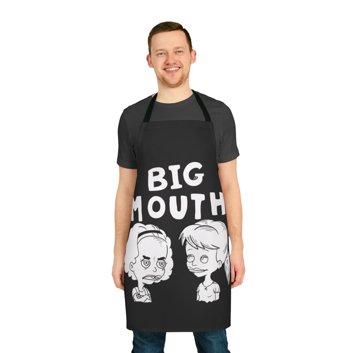 Big Mouth inspired cooking apron featuring the popular adult cartoon Netflix series