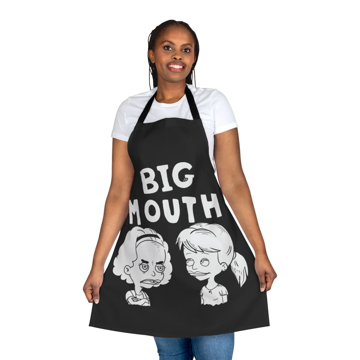 Big Mouth inspired cooking apron featuring the popular adult cartoon Netflix series
