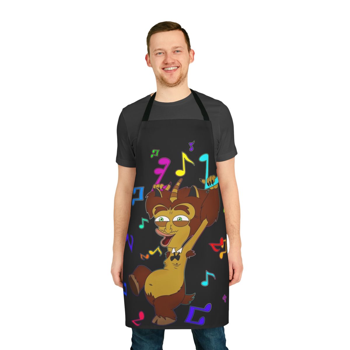 Big Mouth Inspired Music Lover Apron with Maury and Hormone Monster Design