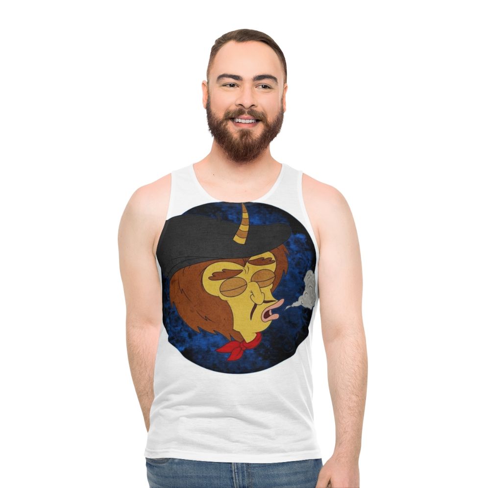 Big Mouth Maury Unisex Blue Tank Top