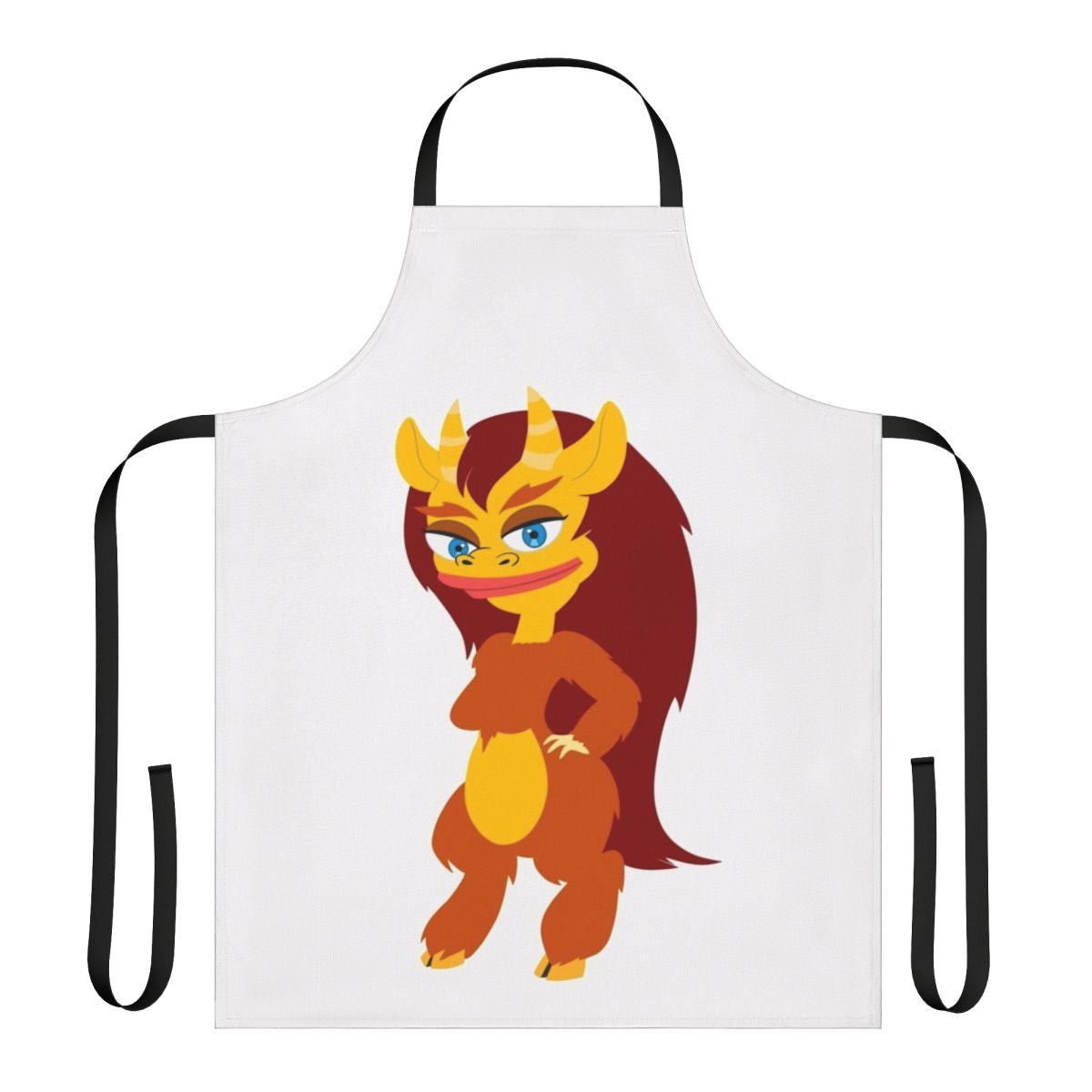 Big Mouth themed apron with character design