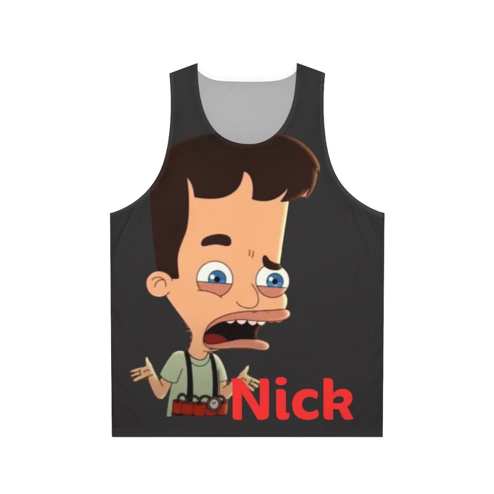 Big Mouth Unisex Tank Top featuring cartoon fan art