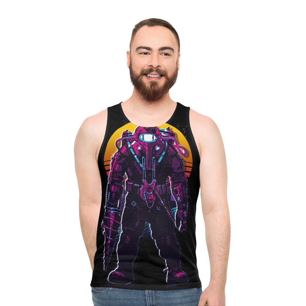Bioshock Big Daddy Retro 80s Unisex Tank Top