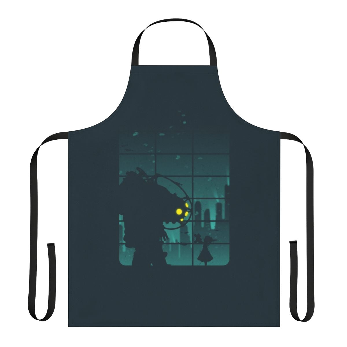 Bioshock-themed apron featuring the iconic Mr. Bubbles character from the Bioshock video game series.