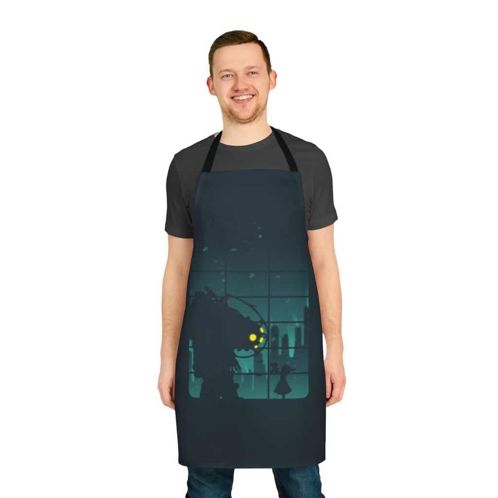 Bioshock-themed apron featuring the iconic Mr. Bubbles character from the Bioshock video game series.
