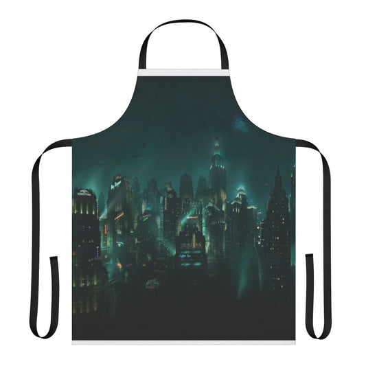 Bioshock-themed apron featuring the iconic Rapture city skyline