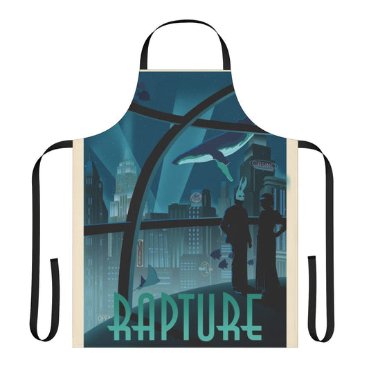 Bioshock Rapture-themed apron featuring the underwater city from the video game