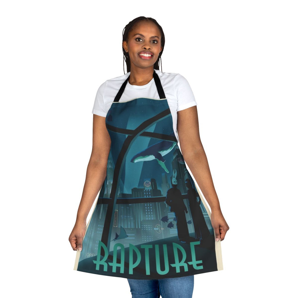 Bioshock Rapture-themed apron featuring the underwater city from the video game