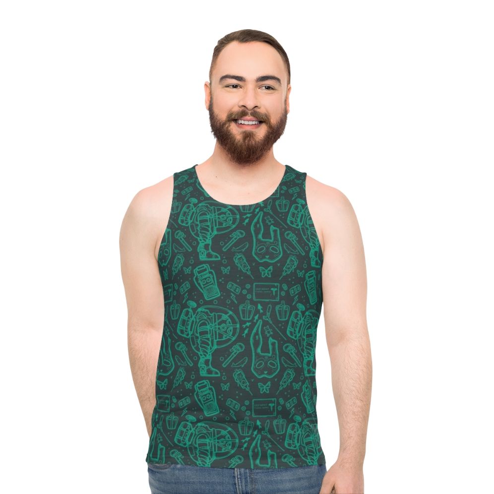 Bioshock Rapture Continuous Pattern Blue Unisex Tank Top