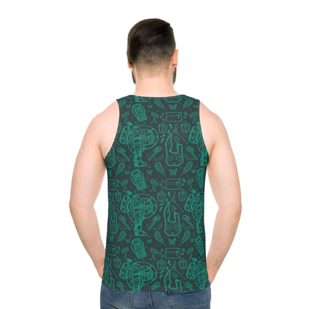 Bioshock Rapture Continuous Pattern Blue Unisex Tank Top