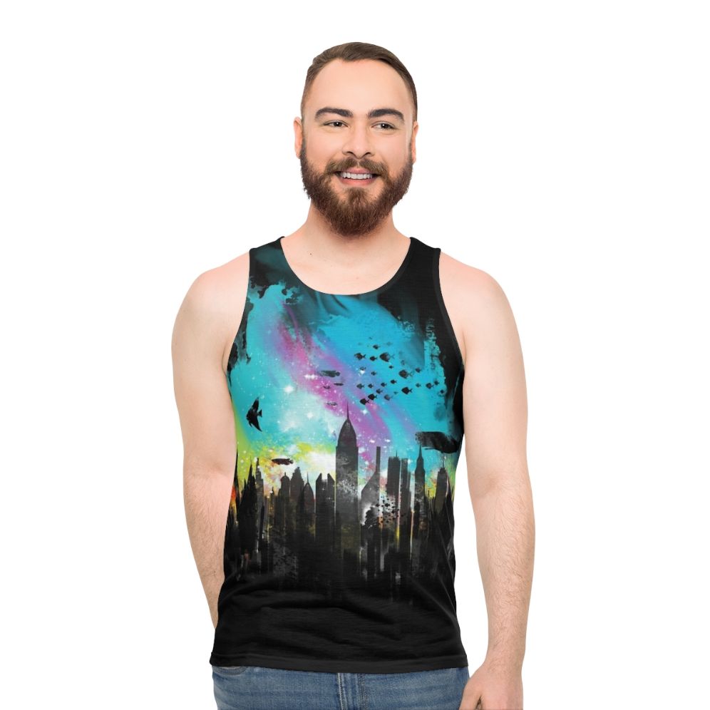 Bioshock Rapture Unisex Tank Top featuring a watercolor graphic
