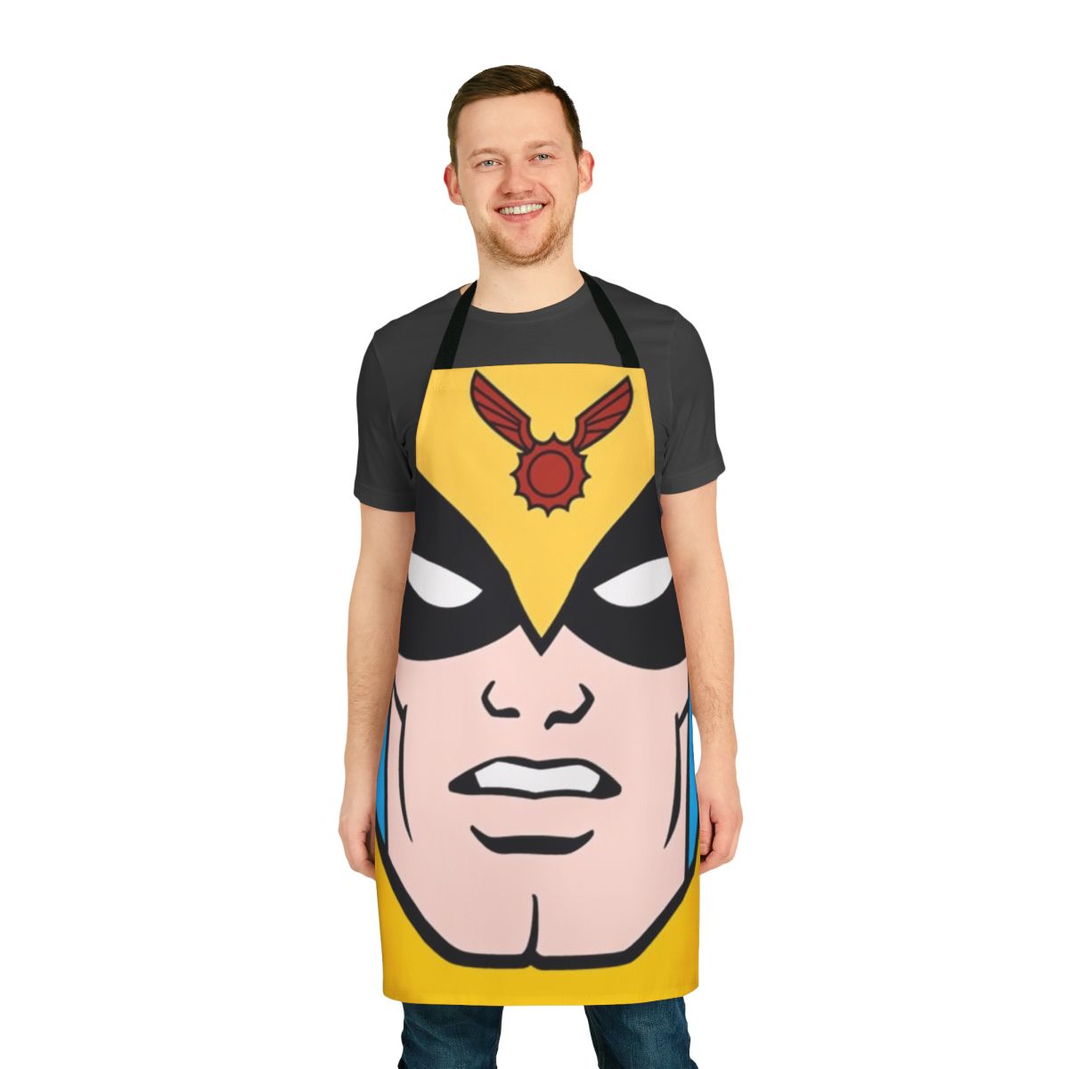 Birdman-inspired apron featuring the iconic superhero character
