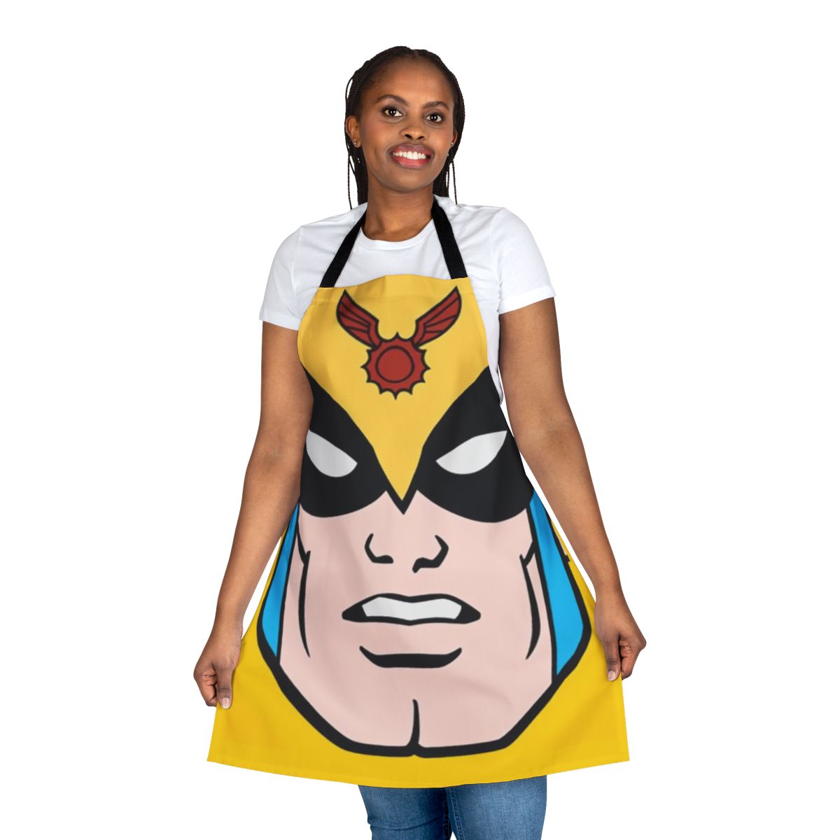 Birdman-inspired apron featuring the iconic superhero character