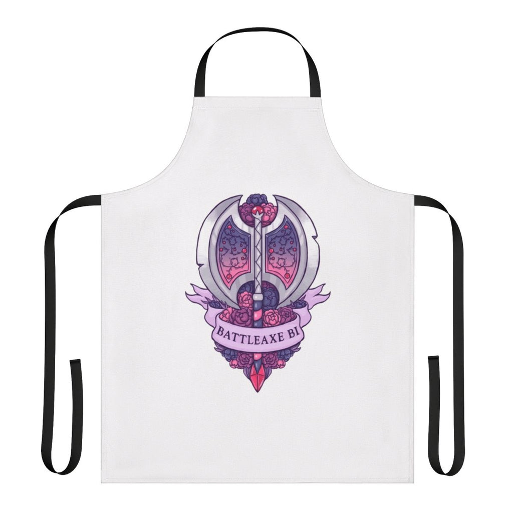 Bisexual battle axe floral design apron for Dungeons and Dragons fans