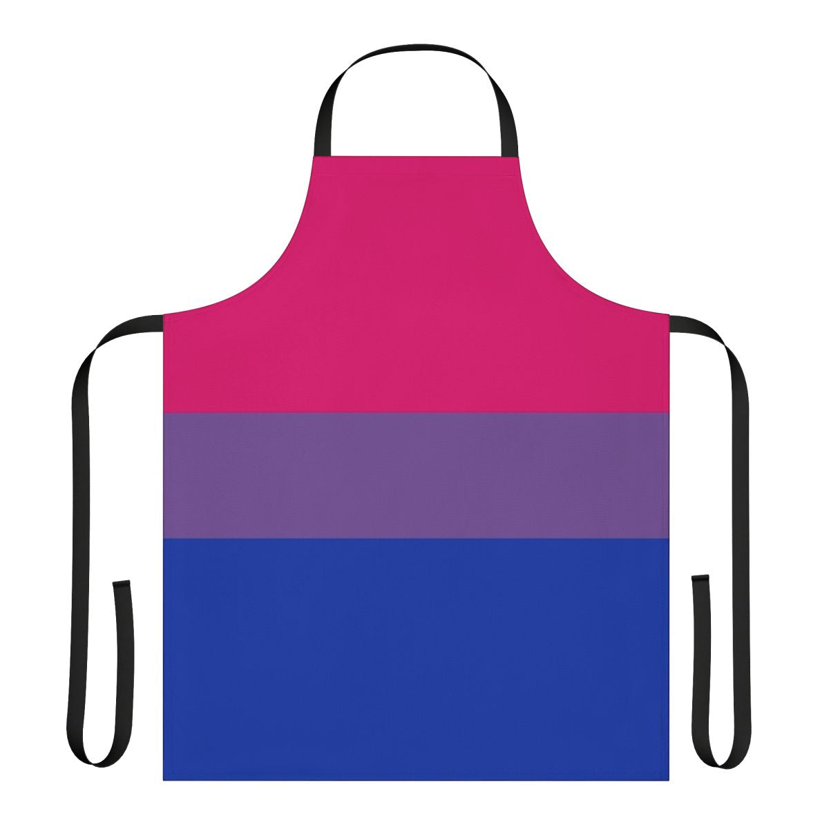 Bisexual pride flag design printed on a high-quality apron