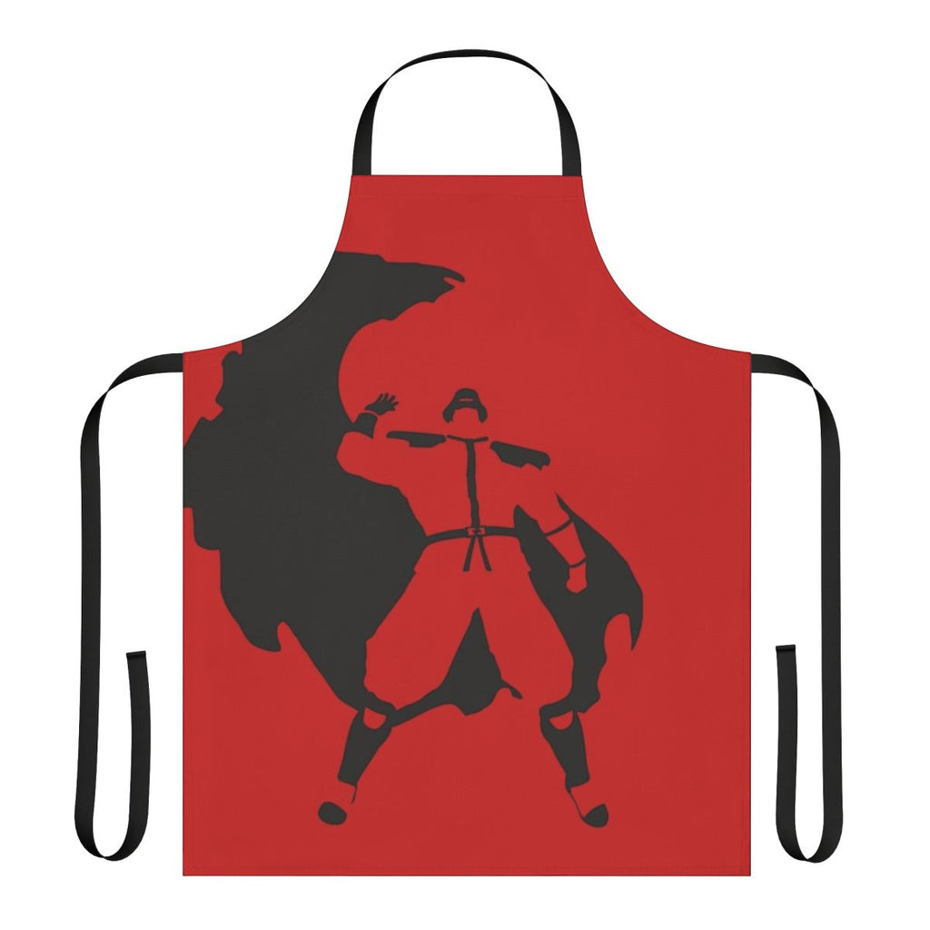 Bison-Inspired Apron Featuring a Minimalist Design Ideal for Fans of Street Fighter and Anime