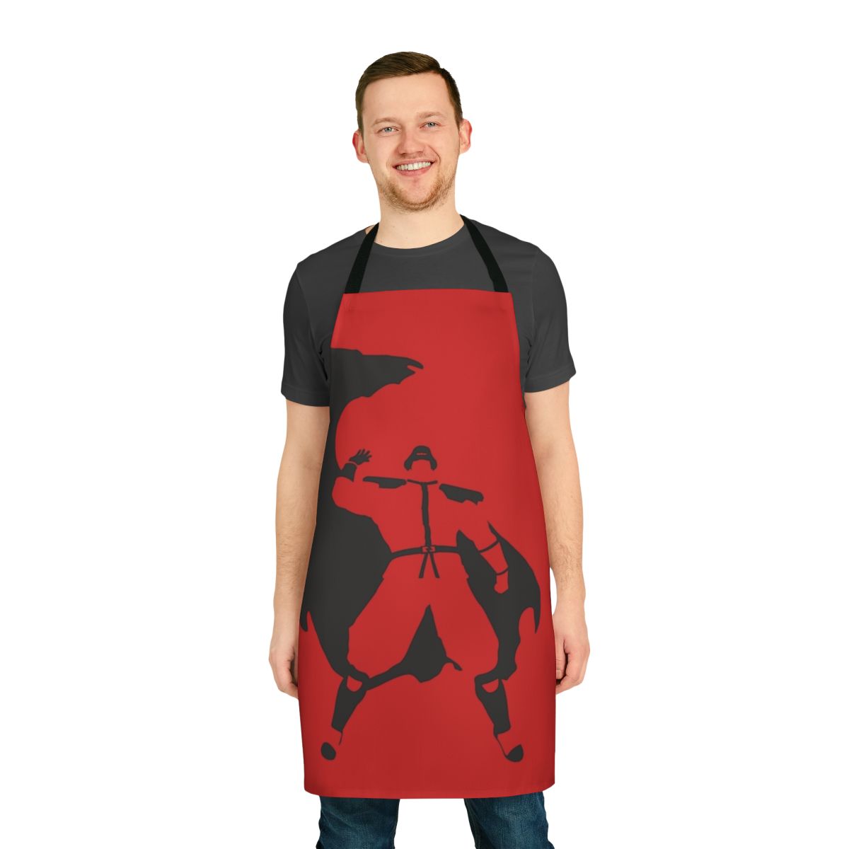 Bison-Inspired Apron Featuring a Minimalist Design Ideal for Fans of Street Fighter and Anime