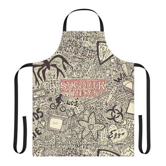 Bitchin' Stranger Things Inspired Apron with Eggo, Eleven, Lucas, and Demogorgon Designs