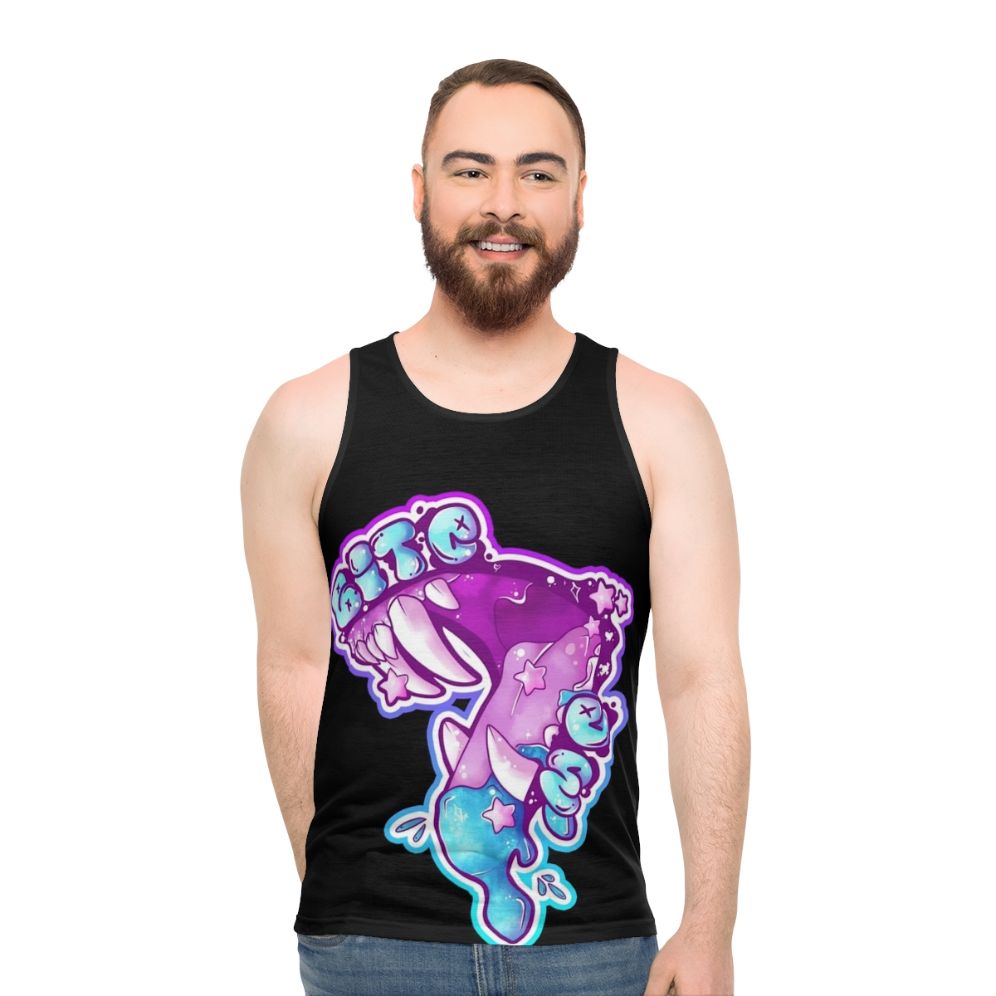 Bite Me Candy Gore Unisex Black Out Tank Top