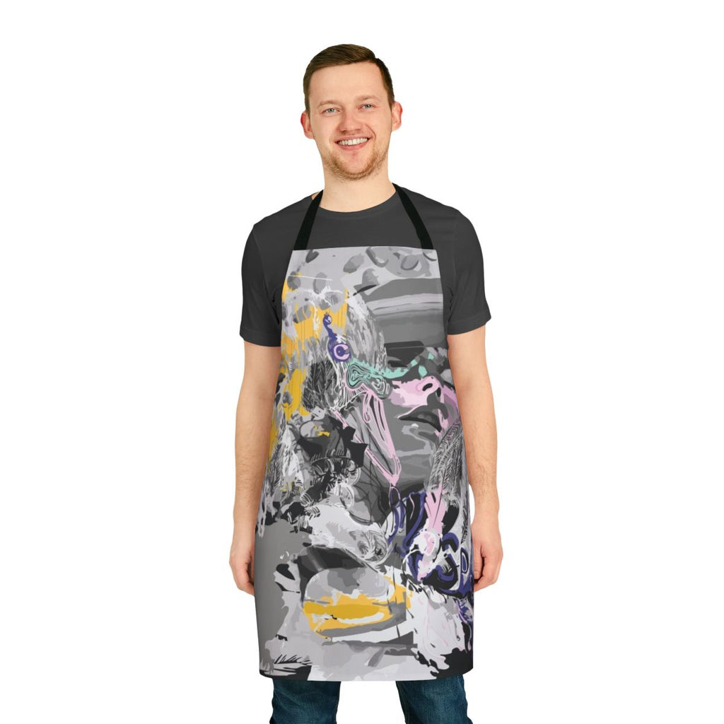 Bjork-inspired apron featuring a remixed design from the Vespertine album