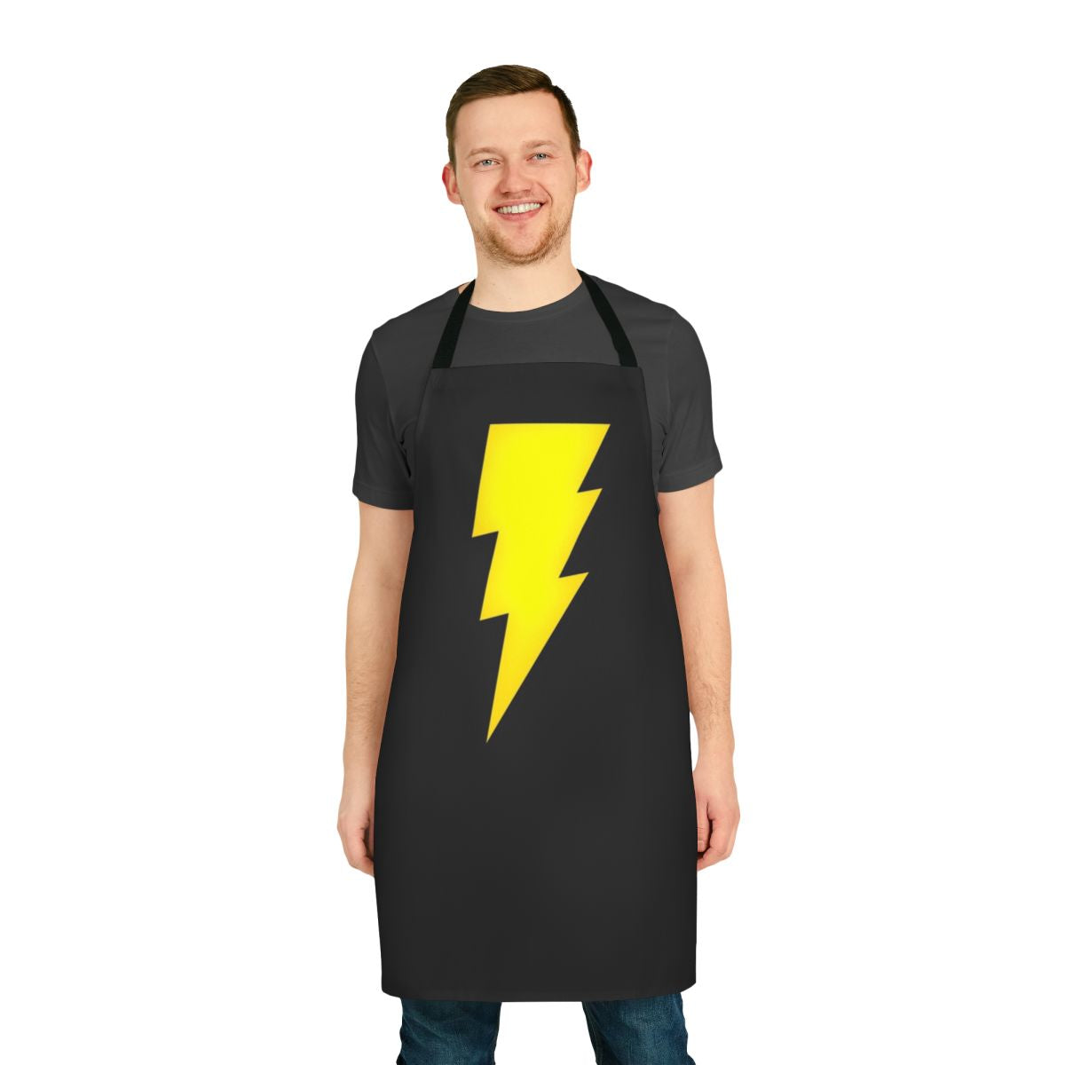 Black Adam inspired cooking apron with character graphic