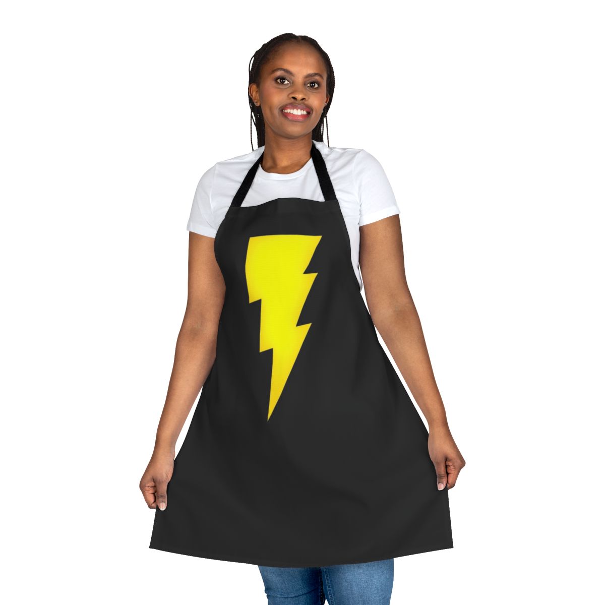 Black Adam inspired cooking apron with character graphic
