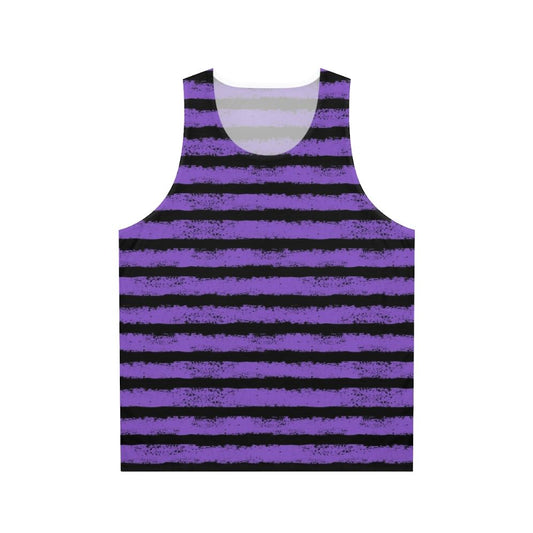 Black and purple splatter stripe unisex tank top