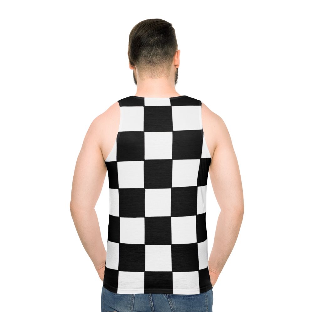 Black and White Checkered Unisex Tank Top