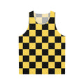 Black and yellow checkered unisex tank top