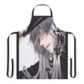 Black Butler-inspired apron featuring the character Undertaker in a gothic lolita style