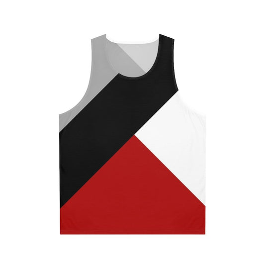 Black geometric minimalist unisex tank top