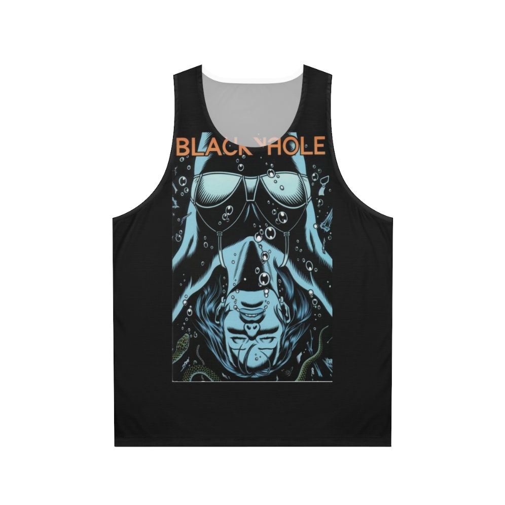 Black Hole unisex tank top featuring Charles Burns' artwork
