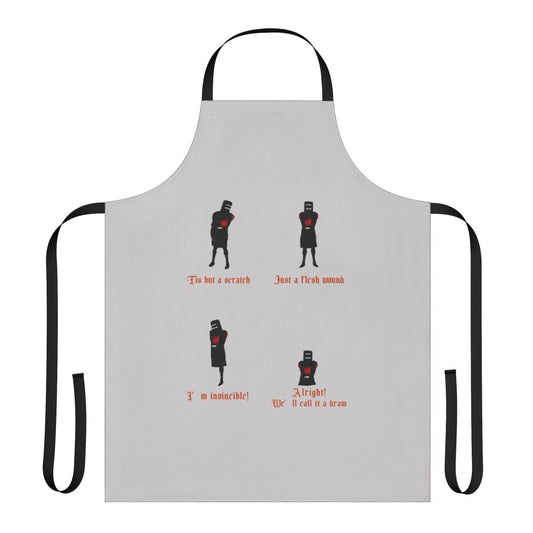 Black Knight Inspired Apron with Monty Python Depreciation Design