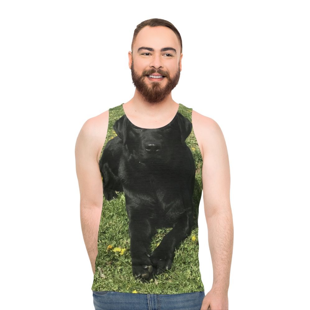 Black Labrador Dog Unisex Tank Top