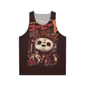 Black Magic Coffee Unisex Tank Top with Retro Japanese-Style Kaiju Monster Graphic