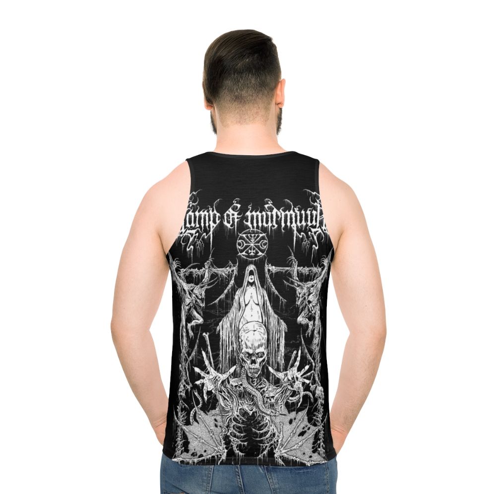 Black metal unisex tank top