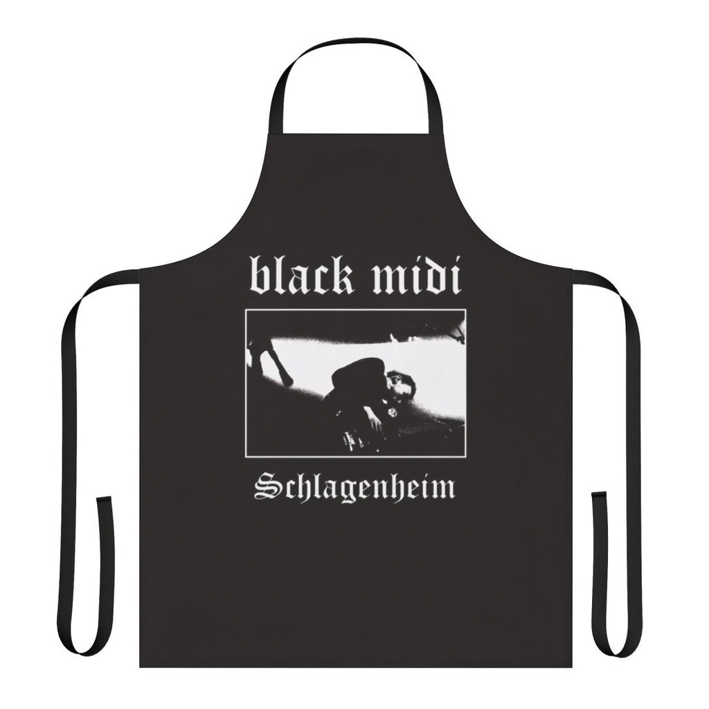 Black Midi Schlagenheim-inspired metal-themed kitchen apron