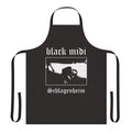 Black Midi Schlagenheim-inspired metal-themed kitchen apron