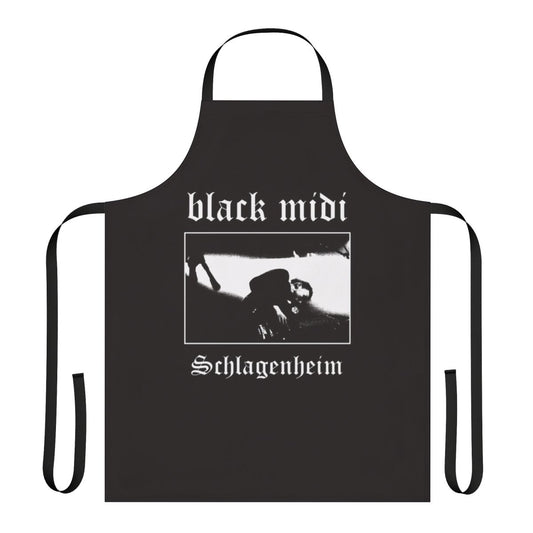 Black Midi Schlagenheim-inspired metal-themed kitchen apron