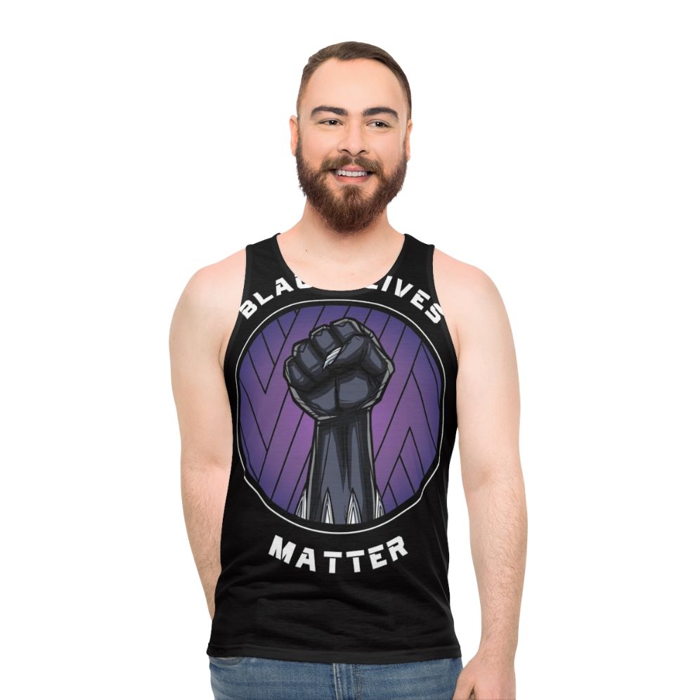 Black Panther inspired unisex tank top supporting the Black Lives Matter movement