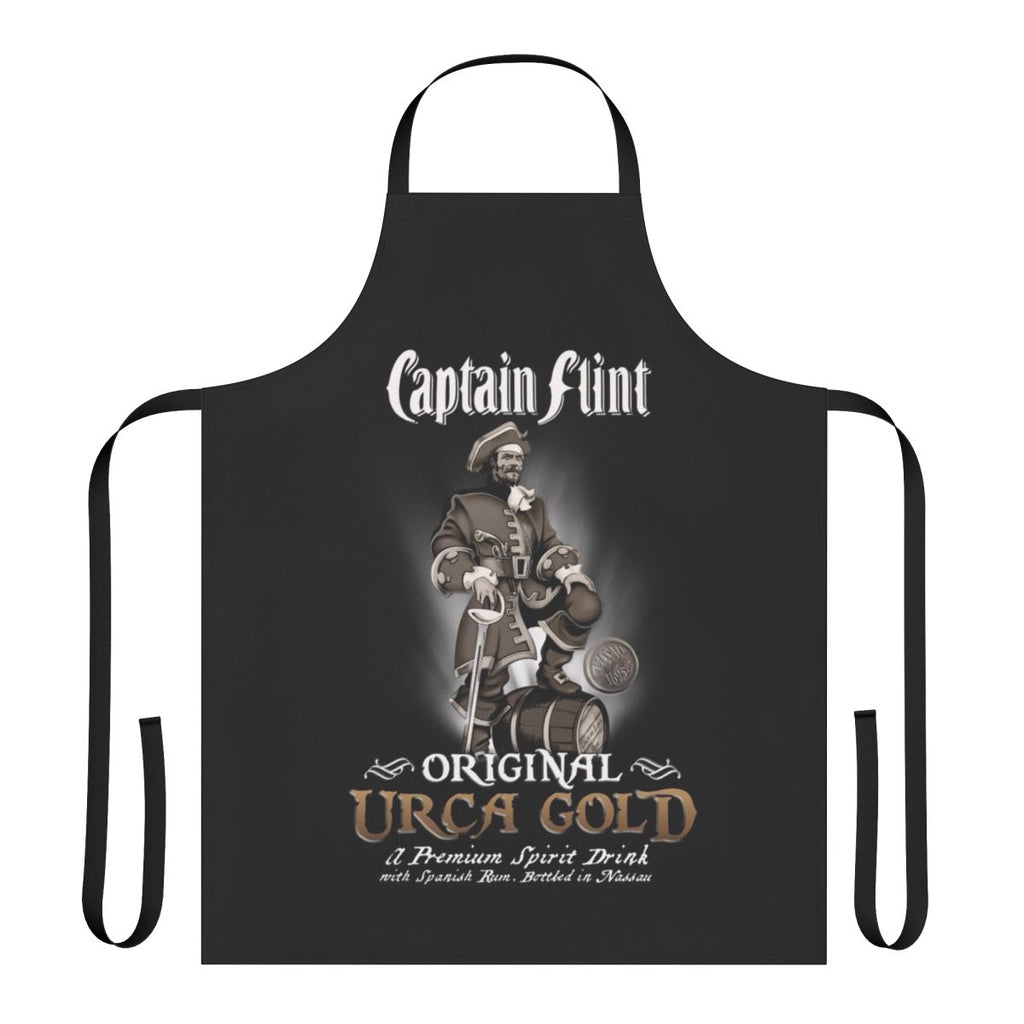 Black pirate apron with rum logo, inspired by the TV series Black Sails